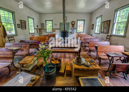 Waterford, Virginia, fondée 1733. Deuxième Street School, un 19e. Siècle une école. Vue depuis le bureau du Maître. Pour un usage éditorial uniquement. Banque D'Images