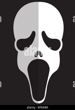 Screaming skull / visage / masque Illustration de Vecteur