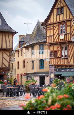 La ville bretonne médiévale de Malestroit dans Morbihan Bretagne France. Banque D'Images