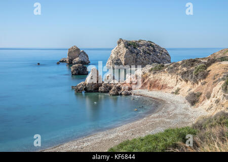 Petra tou Romiou, Rock d'Aphrodite, Paphos, Chypre Banque D'Images