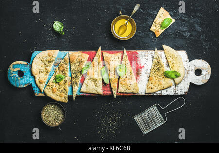 Pain focaccia italienne maison Banque D'Images