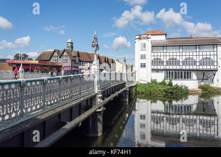 Taunton Town Pont sur la rivière Tone, Bridge Street, Taunton, Somerset, England, United Kingdom Banque D'Images