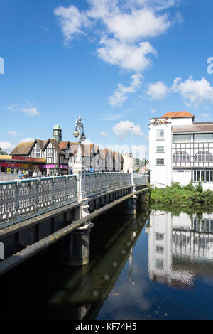 Taunton Town Pont sur la rivière Tone, Bridge Street, Taunton, Somerset, England, United Kingdom Banque D'Images