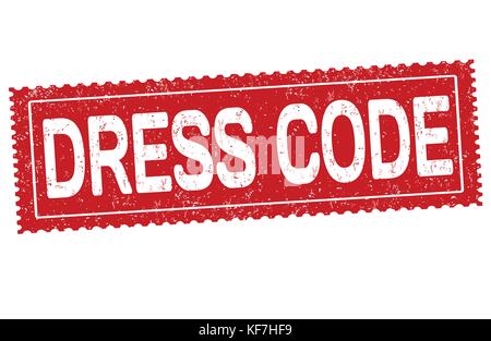 Code vestimentaire grunge tampons sur fond blanc, vector illustration Illustration de Vecteur