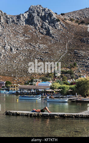 Pedi bay, symi Banque D'Images