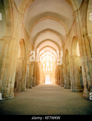 FRANCE, Bourgogne, intérieur de l'Abbaye de Fontenay, Marmagne Banque D'Images