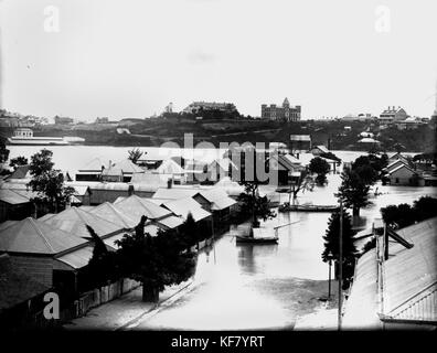 1137727 inondations, 1893 Brisbane Banque D'Images