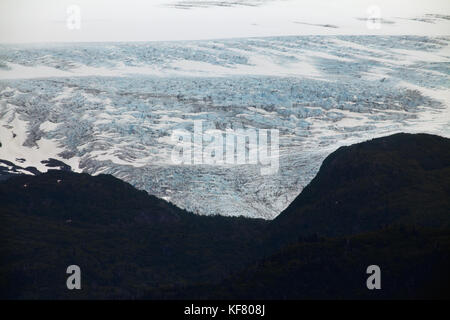 Usa, Alaska, Homer, kenai péninsule de Kenai, montagnes et glaciers vue de East End Road à homer Banque D'Images