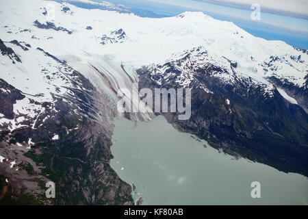 Usa, Alaska, Homer, un glacier se jette dans les eaux glacées du golfe de l'Alaska, la péninsule Kenai Banque D'Images