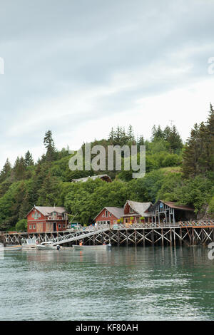 Usa, Alaska, Homer, le saltry restaurant du flétan noir cove Banque D'Images