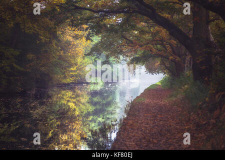 L'automne sur le Grand Union Canal à Solihull, Royaume-Uni Banque D'Images