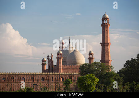 La mosquée de l'empereur - mosquée Badshahi à Lahore, Pakistan, minarets exterior Banque D'Images