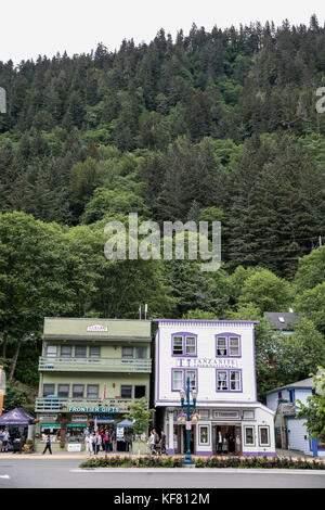 Usa, Alaska, Juneau, quelques-unes des boutiques de cadeaux situé au centre-ville de juneau Banque D'Images