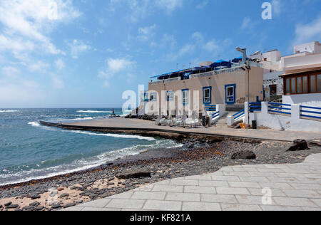 Le vieux port d'El Cotillo, Fuerteventura, Espagne Banque D'Images