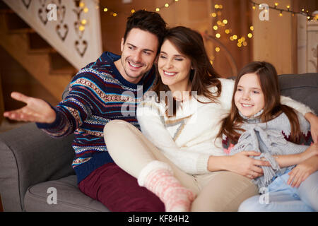 Shot de daddy et ses deux beautés Banque D'Images