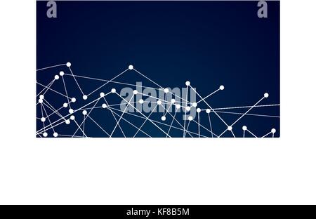 Abstract reliant les points et les lignes de fond de la science de la technologie de connexion. Illustration de Vecteur