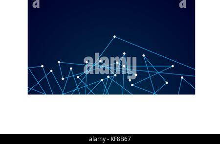 Abstract reliant les points et les lignes de fond de la science de la technologie de connexion. Illustration de Vecteur