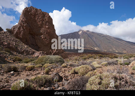 Los Roques de Garcia, le Parc National du Teide, Tenerife, Canaries, Espagne. Banque D'Images