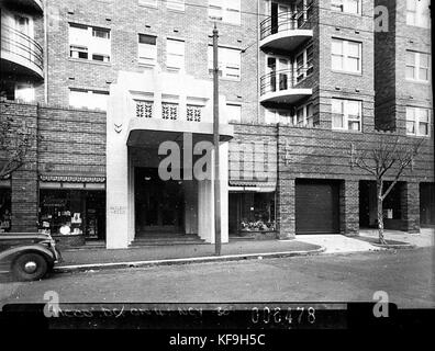 12223 entrée principale Macleay Regis appartements prises pour Noël Banque D'Images