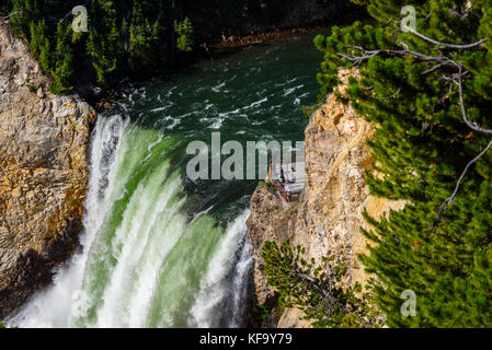 Gros plan du Yellowstone inférieur Falls - parc national de Yellowstone, Wyoming, USA Banque D'Images