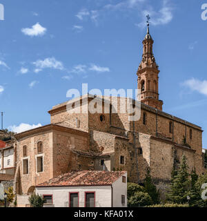 Tour de l'église de l'assomption vierge '' dans le village de Igea, La Rioja, Espagne, Europe, UNION EUROPÉENNE Banque D'Images