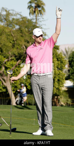 Cleveland Browns quarterback Derek Anderson lors d'une partie de golf sur le Bob Hope Chrysler Classic au La Quinta Country Club de La Quinta, CA, le jeudi, le 17 janvier 2008. Crédit photo : Francis Specker Banque D'Images