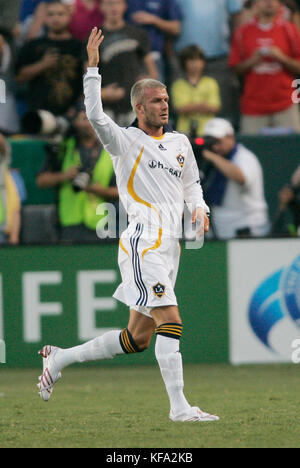 David Beckham du Galaxy de Los Angeles joue contre Chelsea au Home Depot Center de Carson, CA, le samedi 21 juillet 2007.Crédit photo: Francis Specker Banque D'Images