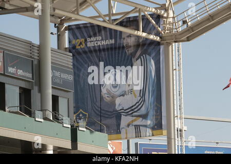 Le stade signe à la présentation officielle de David Beckham à la galaxie de Los Angeles au Home Depot Center à Carson, CA, le July13, 2007.Crédit photo: Francis Specker Banque D'Images