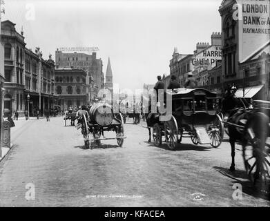 George Street, Haymarket, 1900 Sydney, c Banque D'Images