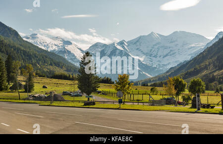 Le Grossglockner, Autriche - 23 septembre 2017 : La haute route alpine du grossglockner paysage de montagne près de wildpark ferleiten en alpes autrichiennes. c'est la Banque D'Images