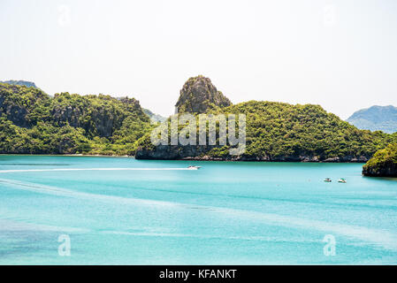 Portrait paysage naturel magnifique de ko mae ko île dans la mer en été à mu ko ang thong national marine park est une des attractions célèbres je Banque D'Images