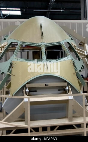 Airbus fuselage avant la production dans l'usine d'Airbus Méaulte en France Banque D'Images