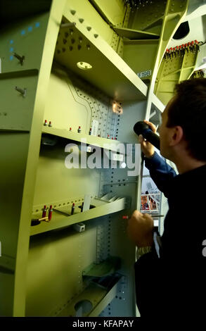 Airbus fuselage avant la production dans l'usine d'Airbus Méaulte en France Banque D'Images