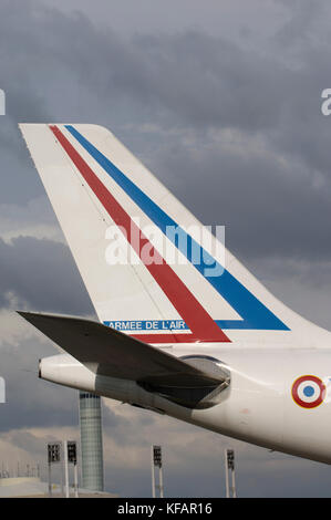 Queue d'un France - Air Force Armee de l'air Airbus A340-212 Banque D'Images