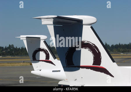 Tail-fins de Horizon Air Bombardier DHC-8 Dash 8-400 Q400s Banque D'Images