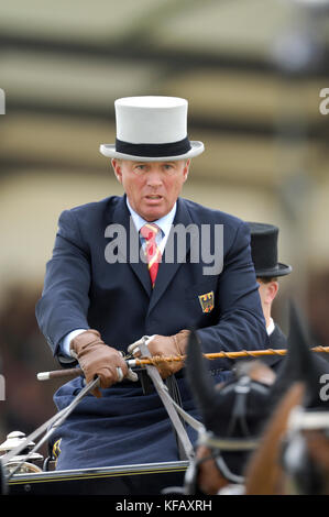 Michael Freund (GER), Jeux équestres mondiaux, Aix-la-Chapelle, 30 août 2006, dressage de conduite Banque D'Images