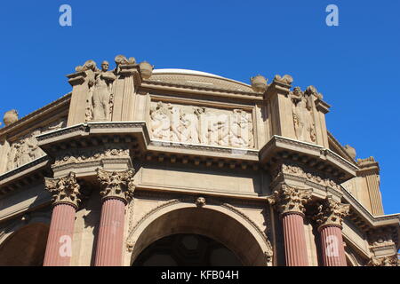 Secours et rotonde Sculpture, Palace of Fine Arts, San Francisco, Californie Banque D'Images