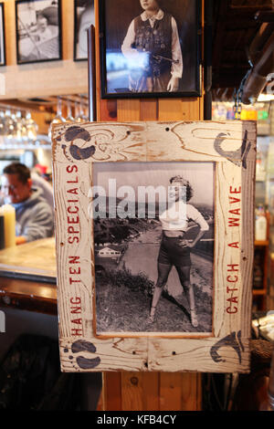 États-unis, Californie, Malibu, un mur détail du Paradise Cove Beach Cafe, le Paradise Cove Banque D'Images