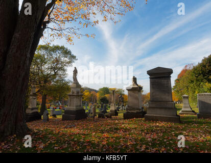 Québec,Canada. Le Cimetière Mont-Royal à Montréal Banque D'Images