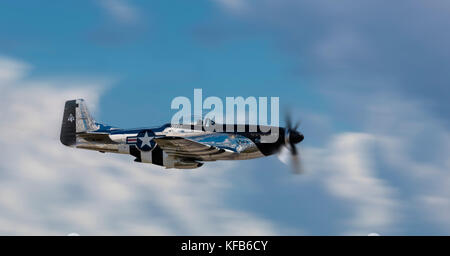 QuicSilver P-51D Mustang. Vol au Florida International Air Show à Punta Gorda en Floride Banque D'Images