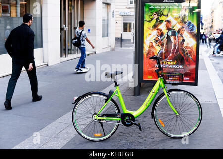 Location de vélos Gobee, Paris - France Banque D'Images