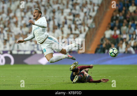 MADRID, ESPAGNE. 22 octobre 2017 - Theo Hernandez. Real Madrid a surmonté Eibar dans un match qu'elles ont dominé du début à la fin. Asensio et Isco pul Banque D'Images