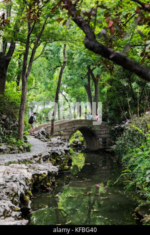 Le Maître des Filets Jardin est parmi les plus beaux jardins de Suzhou alliant l'art, la nature et l'architecture Banque D'Images