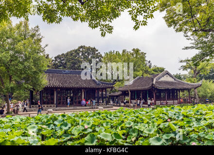 Le Maître des Filets Jardin est parmi les plus beaux jardins de Suzhou alliant l'art, la nature et l'architecture Banque D'Images