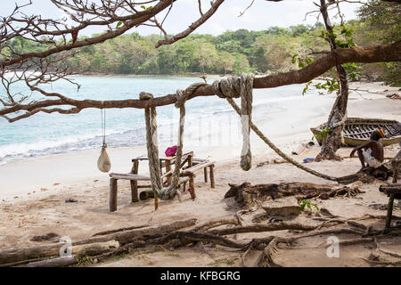 La JAMAÏQUE, Port Antonio. La plage Winifred. Banque D'Images