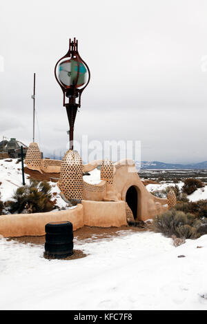 Usa, New Mexico, taos ; earthships communauté 13 milles à l'ouest de Taos sur l'autoroute 64 Banque D'Images