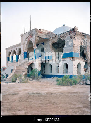 L'Érythrée, Massawa, un palais de Massawa bombardée dans la ville portuaire de Massawa Banque D'Images