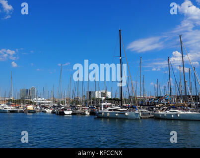 Port Vell à Barcelone, Espagne Banque D'Images