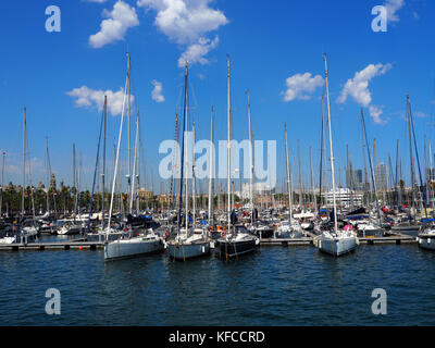 Port Vell à Barcelone, Espagne Banque D'Images