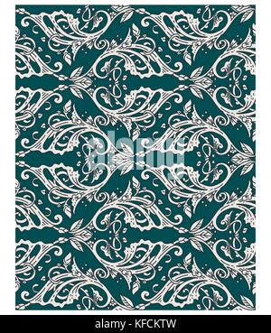 Vector background transparent, motif floral orné de l'époque victorienne avec des tourbillons dans un style médiéval Illustration de Vecteur